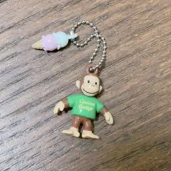 【非売品・平成レトロ】キュリアスジョージ　ジョージとフルーツKC ストラップ