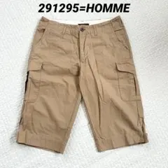 291295=HOMME メンズ ハーフパンツ カーゴパンツ チノパン ブラウンのサムネイル