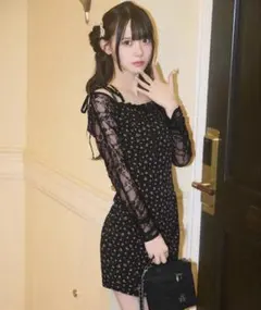 ミシェルマカロン モノグラムニットワンピース - メルカリ