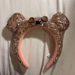 クマ耳型スパンコールカチューシャ