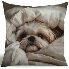シーズー 犬柄 クッションカバー 45×45cm ポリエステルのサムネイル