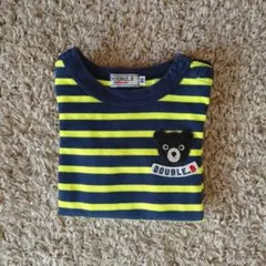 DOUBLE.B ストライプ 長袖Tシャツ 80cm