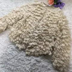 2024AW.美品ZARA ローゲージ テクスチャーニットカーディガンMベージュ