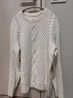 GAP アイボリー ケーブルニットセーター M