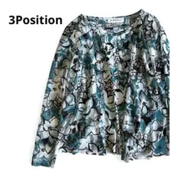 ❤️未使用❤️3Position アンサンブル L 長袖カーディガン　半袖　L 花柄