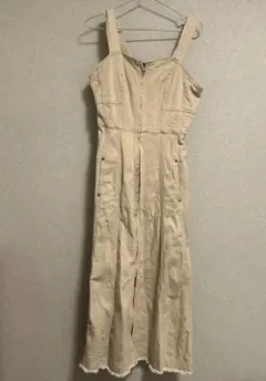 【最終値下げセール中！！】ベージュ キャミワンピース ロング丈