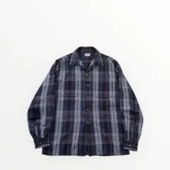 オンブレチェックシャツ ウール