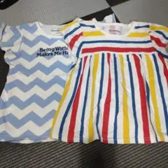フリル袖 Tシャツ2枚セット　 110cm