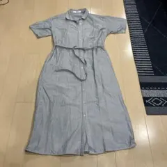 EDWIN ストライプ 半袖シャツワンピース