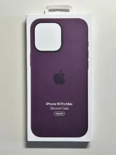 【新品】純正 iPhone 16 Pro Max シリコンケース・プラム①