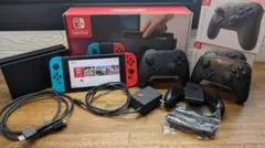 Nintendo Switch フルセット(本体・プロコン2台・SDカード)美品