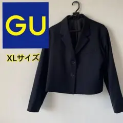 GU ジーユー テーラードジャケット ブラック XLサイズ 短丈 美品のサムネイル