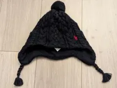 ポロ・ラルフ・ローレン 帽子 黒 2歳〜4歳 綿100%