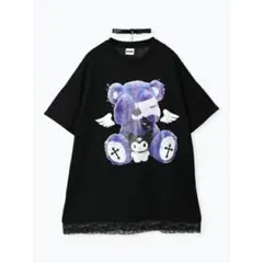 クロミ×病みくま チョーカー付裾レースビッグチュニック／ノエミー（NOEMIE）