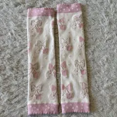 ベビー、キッズ　レッグウォーマー リボンとチェリー柄