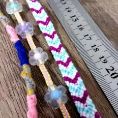 ハンドメイド　ミサンガ　3本セット　①