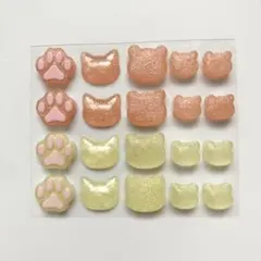 立体シール ハンドメイド ネコ クマ 肉球