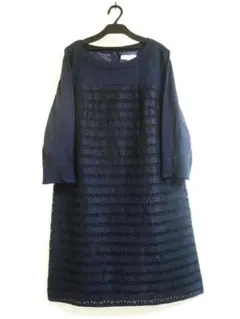 【大きいサイズ】組曲 ジャージ コンビ ドレス ノースリーブ ワンピース 5L 大きいサイズ】組曲 ジャージ コンビ ドレス ノースリーブ