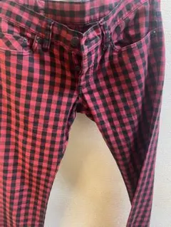 HYSTERIC GLAMOURブロックチェック柄スキニーパンツ パンク y2k