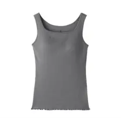無印良品　なめらかブラタンクトップ　グレー XL