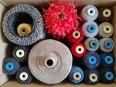 工業用糸　まとめ売り　80サイズ　素材糸　ファンシーヤーン　変わり糸