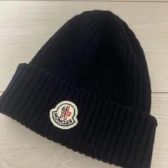 気まぐれ価格！MONCLER ニット帽 ビーニー ネイビー 美品のサムネイル