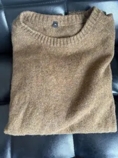 無印良品　ブラウン 婦人 洗えるウールミドルゲージクルーネックセーター