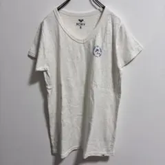 【ROXY】 ホワイト Vネック Tシャツ M