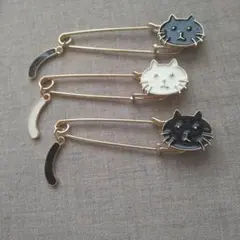 【値下げ】猫 ブローチ 3個セット