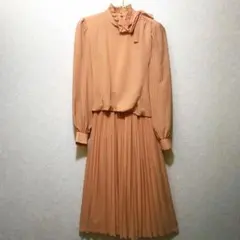 70年代 レトロ フリル ワンピース