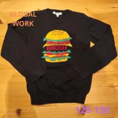 GLOBAL WORK ハンバーガー刺繍セーター 120-130