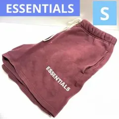 ESSENTIALS ワインレッド ハーフショートパンツ