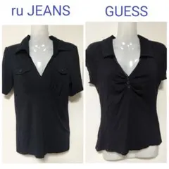 【GUESS】【ru JEANS】カットソー☆2枚セット☆中古