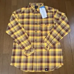 MILLET 長袖シャツ L イエロー/ブラウンチェック