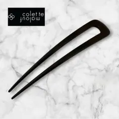 極美品✨️【colette malouf】レジン アイコン ヘアピン ブラックのサムネイル