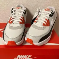 ナイキ エアマックス90 LV8 24.5cm 白黒赤 厚底 ナイキスニーカー