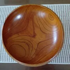 木製丸型ボウル 自然な木目