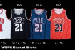 WurtS バスケユニフォーム　バスユニ　黒　赤　青