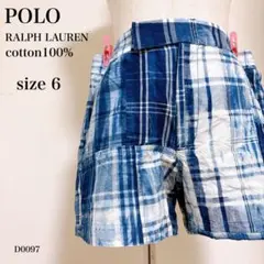 POLO RALPH LAUREN チェック柄ショートパンツ コットン100%