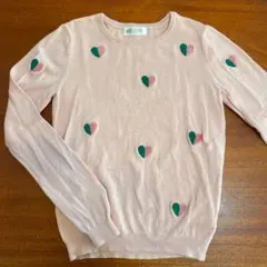 H&M キッズ　ニット セーター　140 ハート　ピンク