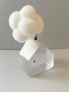 [希少・美品]mellow glass タナカユミさんのお家のオブジェ雲付き お部屋に冬の物語が広がる。美しいガラスのオブジェ「Mellow
