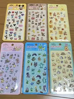 正規品 ディズニー PUKUPUKUシール 6枚セット