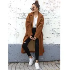 ＊新品タグ付き 【ANAP】ボアロングコート　ブラウン