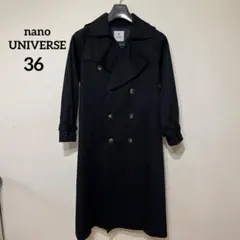 ナノユニバース　トレンチコート　ブラック　36