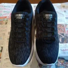 GROBAL CLUB ブラックスニーカー 26.0cm