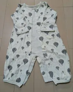 プティマイン 気球柄 ツーウェイ ドレスオール 50 60 70cm 長袖