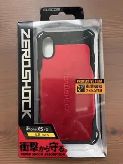 ELECOM ZEROSHOCK iPhone XS X ケース レッドのサムネイル