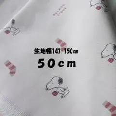 W-09【50cm】ジェラートピケ　ソックス ピンクスヌーピー