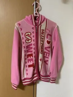 メゾピアノ　フード付きジップアップパーカー