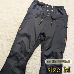【AA HARDWEAR✨M】ダブルエー スノー ウェア パンツ ボトムス 黒